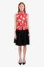 Alaïa Black Wool Blend Pleated Tiered Mini Skirt Size 40
