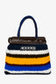 Marni Blue/Yellow/Multi Wool Crochet Top Handle Bag