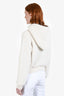Celine White Alpaca Blend Teddy Hoodie Size XS
