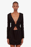 Saint Laurent Black Open Back Mini Dress Size 38