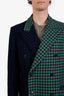 Vivienne Westwood Green/Blue Wool Mini Check Melton Coat Size 50 Mens