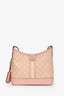 Gucci Pink Canvas GG Supreme Striped Small Ophidia Shoulder Bag