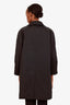 Marc Jacobs Black Ruffled Midi Length Coat Size 2