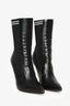 Fendi Black Leather Knit Rockoko Sock Ankle Boots Size 40