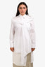Simone Rocha White Cotton Tie-Detail Button Up Long Sleeve Top Size 6 UK