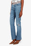 Just Cavalli Blue Distressed Bootcut Jeans Size 29