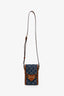 Gucci Blue/Brown Denim GG Horsebit 1955 Mini Crossbody Bag