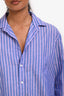 Frank & Eileen Blue/Purple Striped Cotton Linen Button-Up Shirt Size Small