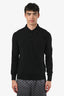 Moncler Black Wool Polo Sweater Size L Men's