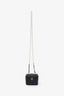 Pre-loved Chanel™ 2021 Black Quilted Lambskin Mini Vanity Case with Pearl Chain