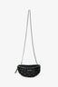 Miu Miu 2018 Black/Silver Studded Buffed Sheepskin and Leather Belt Bag