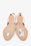 Jimmy Choo White Leather 'Leila' Slingback Heels Size 38