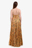 Agua by Agua Bendita Yellow/Navy Linen Maxi Dress Size L
