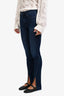 Mother Dark Blue Denim The Rascal Sliced Up Heel Jeans Size 24
