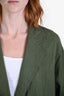 Isabel Marant Etoile Green Cotton Linen Midi Jacket Size 38