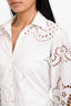 Cara Cara White Cotton Embroidered LS Midi Dress Size XS