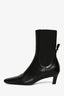 Toteme Black Leather Kitten Heel Square Toe Ankle Boots Size 37