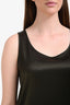 Max Mara Leisure Dark Green Silk Sleeveless Top Size M