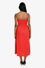 Faithfull The Brand Red Cotton Rouched Dress Skirt Size 4