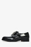 Hermès Black Leather Studded Monk Loafers Size 36