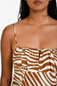 Faithfull The Brand Brown Zebra Print Tank Mini Dress Size 4