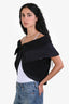 Alexander Wang Black Fleece Cropped Zip Jacket Size S