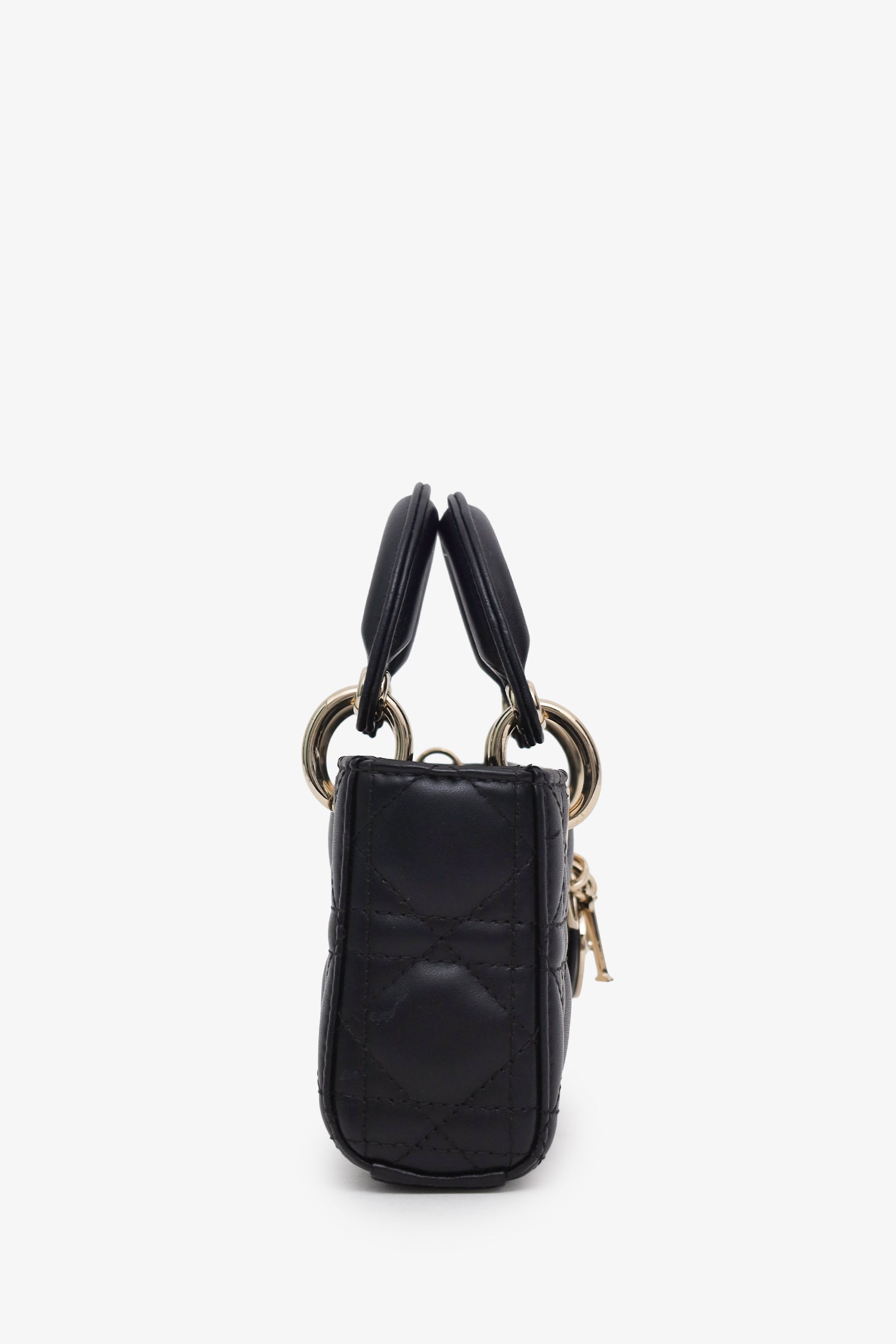 Christian Dior Black Lady D-Joy Micro Bag With Strap – Mine & Yours