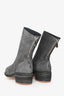 Guidi Grey Suede Stag Reverse Ankle Boots Size 36
