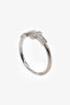 Tiffany & Co. 18K White Gold Diamond T-Wire Ring Size 4.75