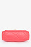 Pre-loved Chanel™ 2020 Dark Pink Lambskin Leather Large 19 Flap Bag