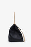 Celine Black/Cream Leather Logo Belt Bag