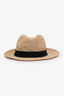Prada Beige/Black Raffia Triangle-logo Hat Size M