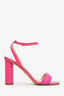 Christian Dior Pink Satin Dioriviera Embroidered Dway 35mm Slide Sandals Size 39