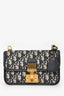 Christian Dior Navy Oblique Jacquard Dioraddict Bag with Strap