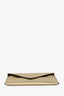 Moynat Gold/Burgundy Leather Envelope Card Holder