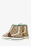 Gucci GG Supreme Canvas High Top Tennis Sneakers Size 35.5