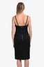 Oscar de la Renta 2016 Black Floral Bustier Midi Dress Size 10