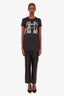 Anine Bing Black Vegan Leather Straight Leg Pants Size S