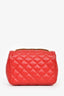 Versace Red Nappa Quilted Leather Medusa Chain Crossbody Bag