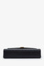 Saint Laurent Black Chevron Grained Leather Large Envelope Bag