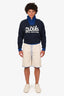 Gucci Beige Web Striped Bermuda Shorts Size M Men's