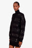 Louis Vuitton Black Sequin Embellished Wool Mini Dress Size M