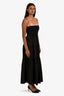 L'Academie Black Cotton Layered Maxi Dress Size XS
