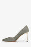 Jimmy Choo Gold Glitter Pointed Toe Heels Size 39