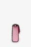 Valentino Pink Leather Rockstud Medium Flap Bag