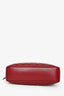 Saint Laurent Red Leather Lou Crossbody Camera Bag