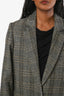 Blazer Isabel Marant Étoile en laine pied-de-poule beige/noir taille 38