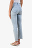 Paige Light Blue Cotton 'Cindy' Mid Waist Frayed Bottom Skinny Jeans Size 25