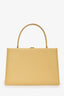 Celine Yellow Leather Clasp Top Handle Bag