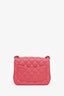 Pre-loved Chanel™ 2020 Pink Quilted Lambskin Mini Square Flap Bag